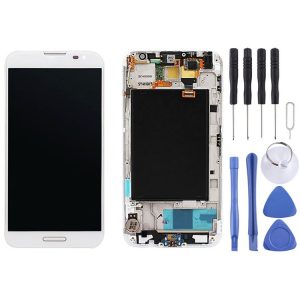 Original LCD Screen and Digitizer Full Assembly with Frame for LG Optimus G Pro / E980 / E985 / F240 (White)