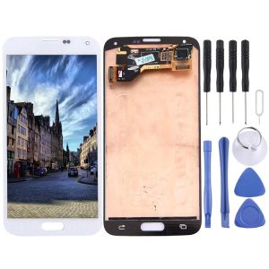 Original LCD Screen and Digitizer Full Assembly for Galaxy S5 / G9006V / G900F / G900A / G900I / G900M / G900V (White)