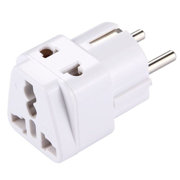 WD-9 Plug Adapter, Travel Power Adaptor with Europe Socket Plug (White) - Image 3