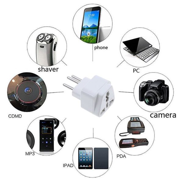 Plug Adapter, Travel Power Adaptor with Brazil Plug - Image 5