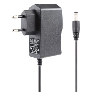 EU Plug AC 100-240V to DC 6V 2A Power Adapter, Tips: 5.5 x 2.1mm, Cable Length: 1.1m (Black)