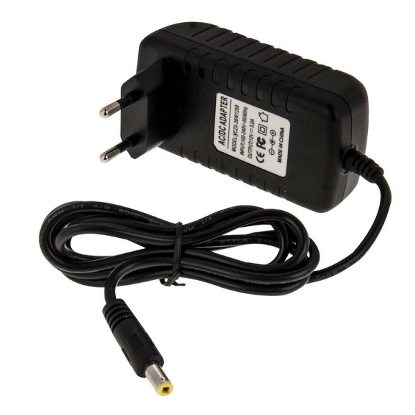 EU Plug AC 100-240V to DC 12V 3A Power Adapter, Tips: 5.5 x 2.1mm, Cable Length: about 1.2m (Black) - Image 2