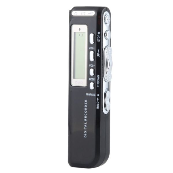 4GB Digital Voice Recorder Dictaphone MP3 Player, Support Telephone Recording, VOX Function (Black) (Black)