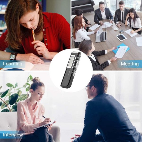 4GB Digital Voice Recorder Dictaphone MP3 Player, Support Telephone Recording, VOX Function (Black) (Black) - Image 10