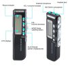 4GB Digital Voice Recorder Dictaphone MP3 Player, Support Telephone Recording, VOX Function (Black) (Black) - Image 5