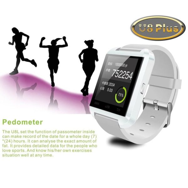 U8 Plus 1.44 Inch Capacitive Touch Screen Bluetooth V4.0 Smart U Watch, Support Pedometer / Sleep Monitoring / Remote Capture / Receive the call / Anti-lost (White) - Image 14