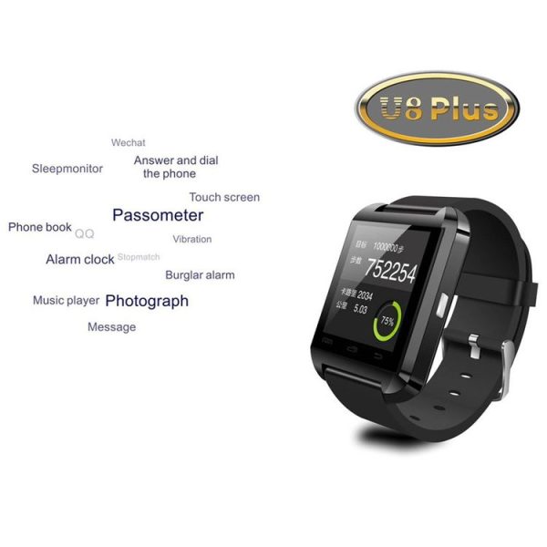 U8 Plus 1.44 Inch Capacitive Touch Screen Bluetooth V4.0 Smart U Watch, Support Pedometer / Sleep Monitoring / Remote Capture / Receive the call / Anti-lost (White) - Image 5