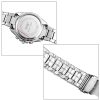 TVG Round Dial Glass Watch Window Luminous & Alarm & Week Display Function Quartz + Digital Double Movement Men Watch with Alloy Band (Black) - Image 5