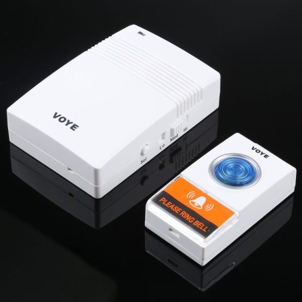 VOYE V005A Wireless Remote Doorbell with 38 Polyphony Sounds (White) - Image 2