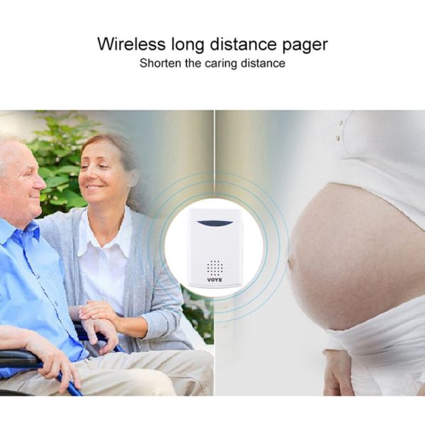 VOYE V006A Home Music Remote Control Wireless Doorbell with 38 Polyphony Sounds (White) - Image 10