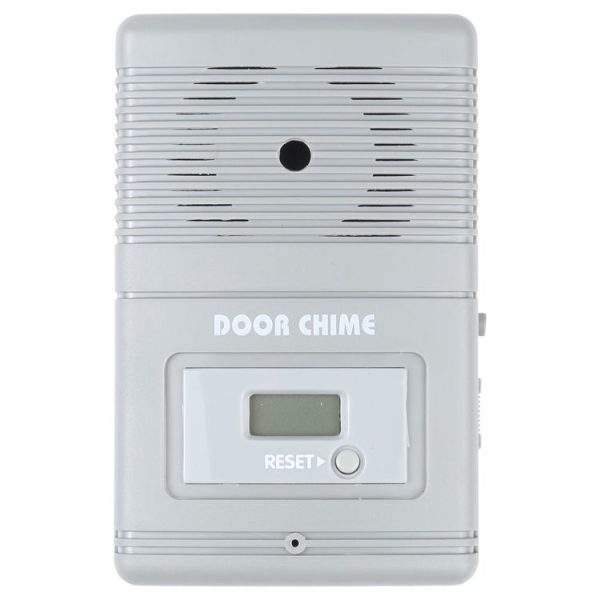 JX-371E Light Sensitive and Motion Activated Visitor Door Chime with 0.7 inch LCD Counter (Grey) - Image 2