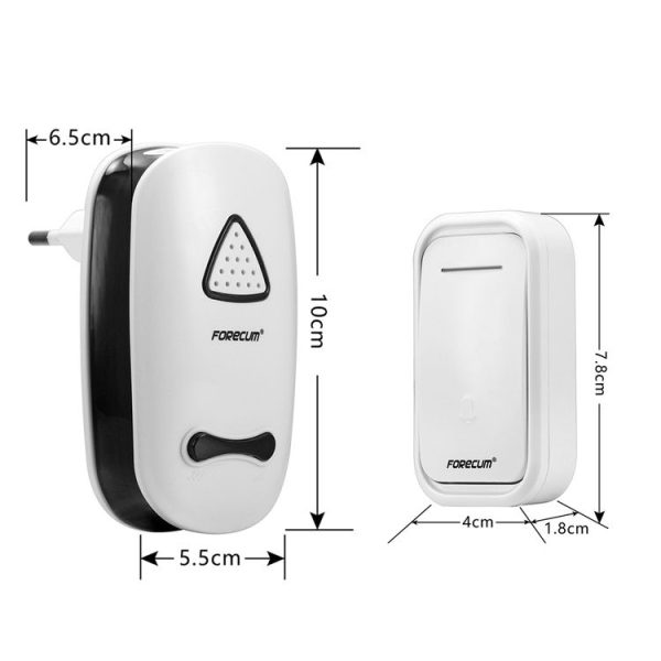 Forecum 11 Wireless Smart Home Doorbell with Single Receiver, EU Plug (White) - Image 6