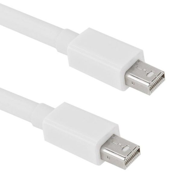 Mini DP DisplayPort Cable for Apple iMac MacBook Pro, Length: 2m (White)