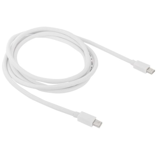 Mini DP DisplayPort Cable for Apple iMac MacBook Pro, Length: 2m (White) - Image 2
