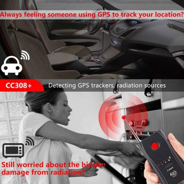 CC308+ Multi Wireless Camera Lens Detector Radio Wave Signal Detect Full-range RF GSM Device Finder (EU Plug) - Image 11