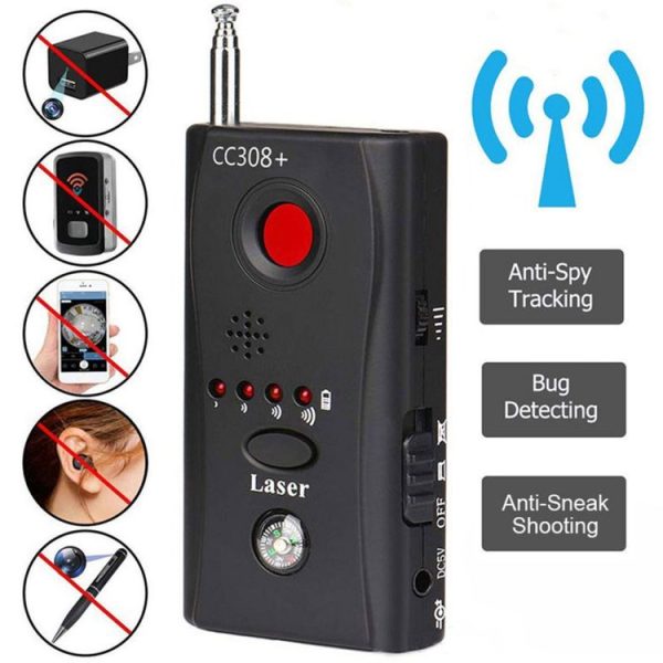 CC308+ Multi Wireless Camera Lens Detector Radio Wave Signal Detect Full-range RF GSM Device Finder (EU Plug) - Image 7