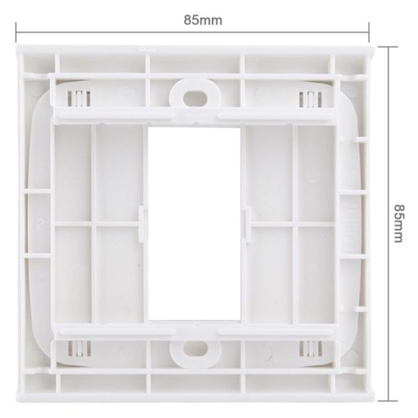 Wall Plate with Screw for Blank Inserts - 1 Hole, Use around the world (White) - Image 3