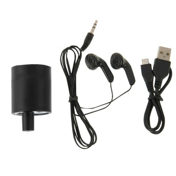 Powerful Audio Wiretap Listen Device Fold Ear Amplifier Wall Door Eavesdropping Surveillance with Earphone (Black) - Image 4