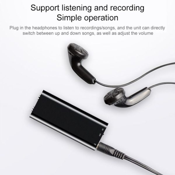 3 in 1 Mini Voice Recorder + 8GB Flash Disk + MP3 Player (Black) - Image 6