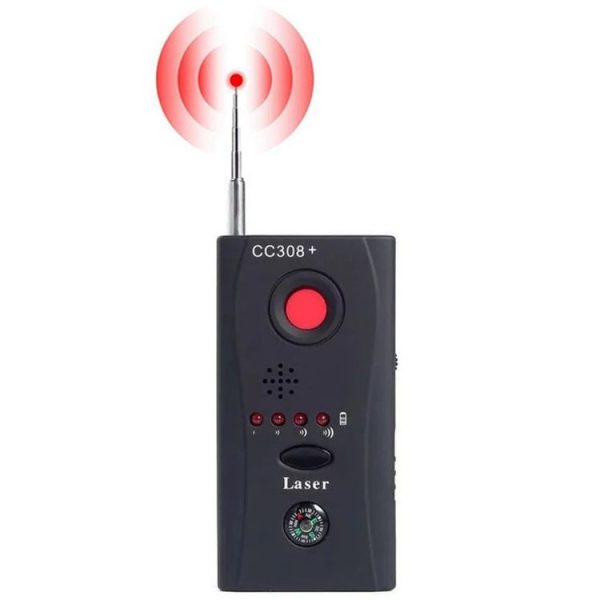CC308+ Multi-Detector Full-Range All-Round Detector For Hidden Mini Camera / IP Lens / GMS / RF Signal Detector Finder (Black)