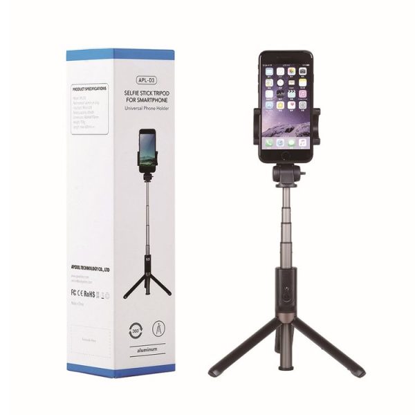 APEXEL APL-D3 Universal Live Broadcast Multifunctional Aluminum Alloy Bluetooth Selfie Stick with Tripod - Image 7