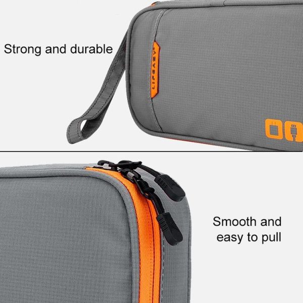 Multi-functional Headphone Charger Data Cable Storage Bag Portable Power Pack, Size: M, 25 x 18 x 5cm (Grey) - Image 4