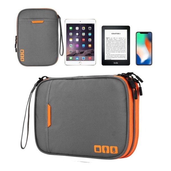 Multi-functional Headphone Charger Data Cable Storage Bag Portable Power Pack, Size: M, 25 x 18 x 5cm (Grey) - Image 7