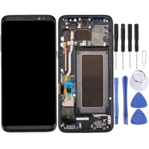 Original LCD Screen + Original Touch Panel with Frame for Galaxy S8 / G950 / G950F / G950FD / G950U / G950A / G950P / G950T / G950V / G950R4 / G950W / G9500 (Black)