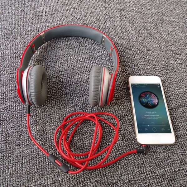 ZS0087 3.5mm Male to Male Earphone Cable with Mic & Wire-controlled, Cable Length: 1.4m (Rose Red) - Image 7