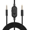 ZS0159 For Logitech G433 / G233 / G Pro / G Pro X 3.5mm Male to Male Gaming Headset Audio Cable with Wire-controlled, Cable Length: 2m (Black)
