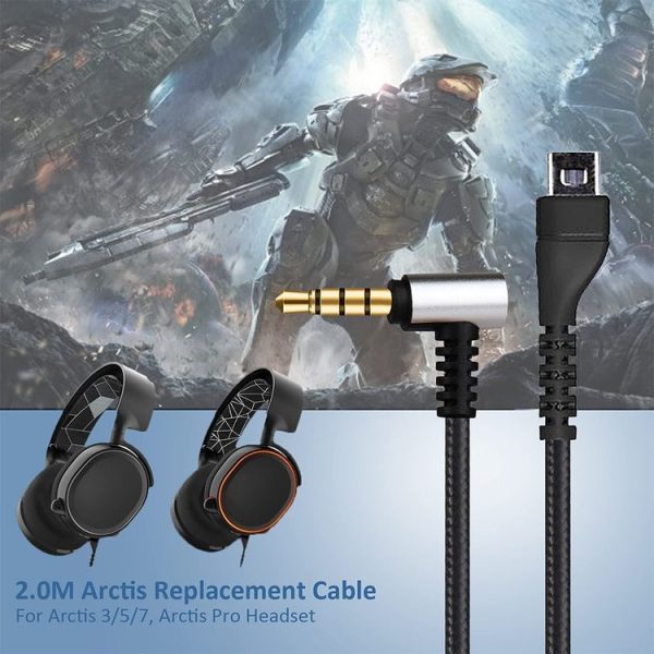 ZS0135 For SteelSeries Arctis 3 / 5 / 7 Earphone Audio Cable, Cable Length: 2m (Black) - Image 6