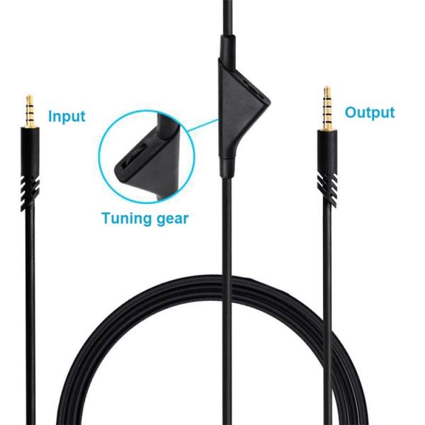 ZS0175 For Logitech Astro A10 / A40 / A30 3.5mm Male to Male Volume Adjustable Earphone Audio Cable, Cable Length: 2m - Image 4