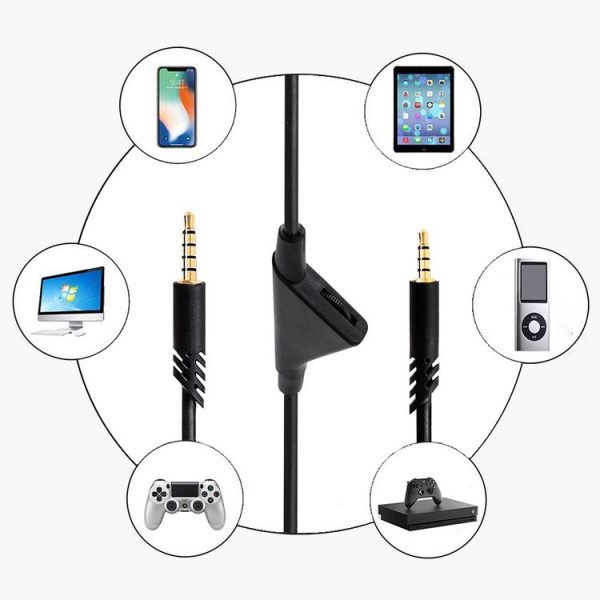 ZS0175 For Logitech Astro A10 / A40 / A30 3.5mm Male to Male Volume Adjustable Earphone Audio Cable, Cable Length: 2m - Image 6
