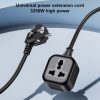 Yesido MC29 EU Plug to Universal Plug Power Extension Cable, Length: 2m - Image 2