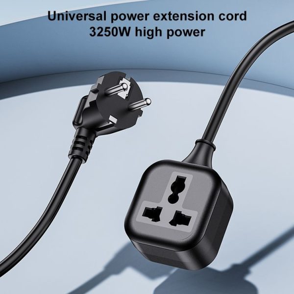 Yesido MC29 EU Plug to Universal Plug Power Extension Cable, Length: 2m - Image 2