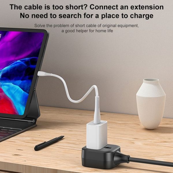 Yesido MC29 EU Plug to Universal Plug Power Extension Cable, Length: 2m - Image 7
