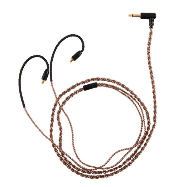 ZS0027 3.5mm to A2DC Headphone Audio Cable for Audio-technica ATH-LS50 E40 E70 CKR100 CKS1100 (Brown)