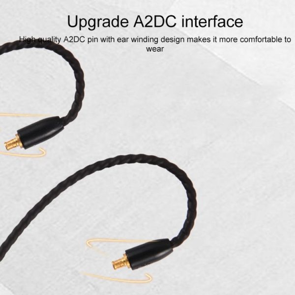 ZS0027 3.5mm to A2DC Headphone Audio Cable for Audio-technica ATH-LS50 E40 E70 CKR100 CKS1100 (Brown) - Image 4