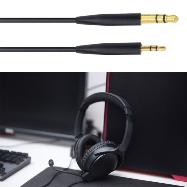 ZS0138 3.5mm to 2.5mm Headphone Audio Cable for BOSE SoundTrue QC35 QC25 OE2 (Black) - Image 4