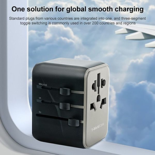 MOMAX UA11 1-World 20W PD Global Travel Fast Charger Power Adapter (Black) - Image 6