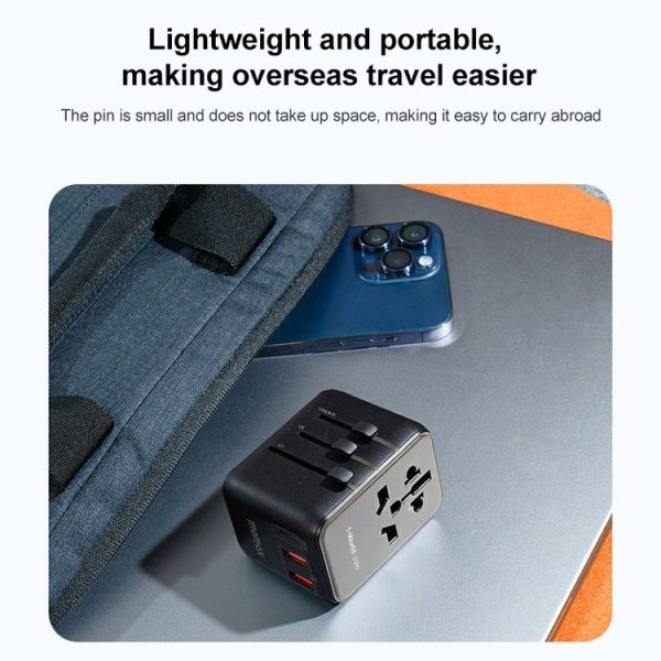 MOMAX UA11 1-World 20W PD Global Travel Fast Charger Power Adapter (Black) - Image 9