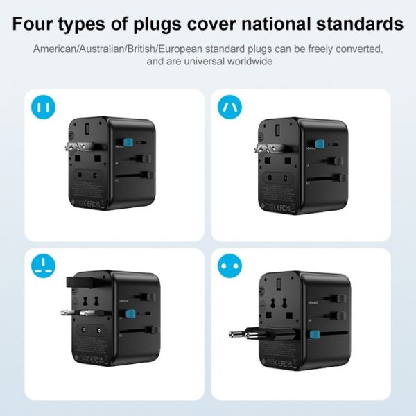 MOMAX UA12 1-World 17W Global Travel Fast Charger Power Adapter - Image 10