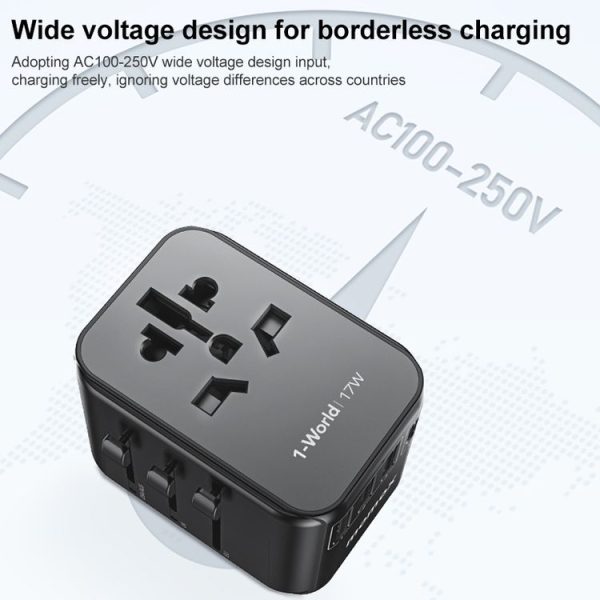 MOMAX UA12 1-World 17W Global Travel Fast Charger Power Adapter - Image 11