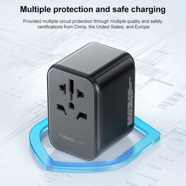 MOMAX UA12 1-World 17W Global Travel Fast Charger Power Adapter - Image 12