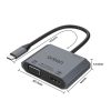 Onten M205 3 in 1 Type-C to HDMI+VGA+PD Fast Charge Video Converter (Grey) - Image 4