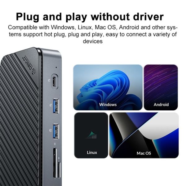 ORICO DPM2P9 V1 10 in 1 HUB Docking Station with M.2 NVMe / NGFF SSD Enclosure and Cooling Fan - Image 5
