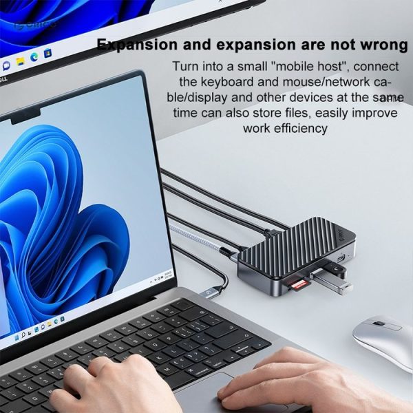 ORICO DPM2P9 V1 10 in 1 HUB Docking Station with M.2 NVMe / NGFF SSD Enclosure and Cooling Fan - Image 6