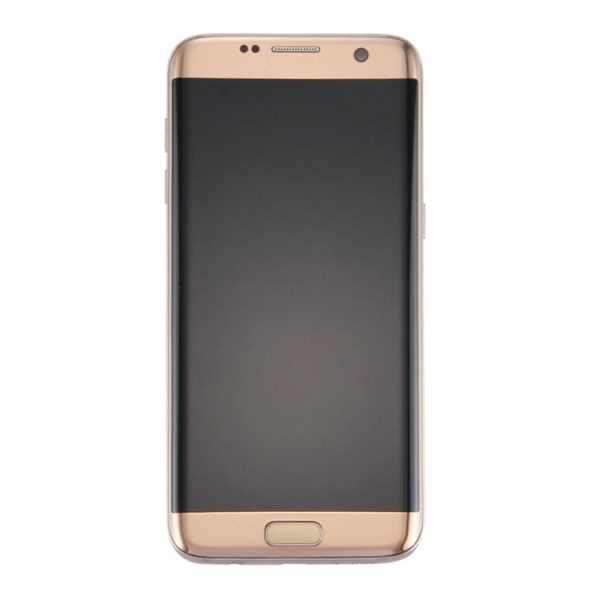 Galaxy S7 Edge / G935A Original LCD Screen and Digitizer Full Assembly with Frame & Charging Port Board & Volume Button & Power Button (Gold) - Image 2