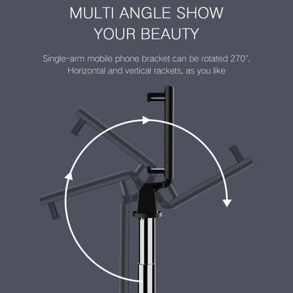 K07 Bluetooth 4.0 Mobile Phone Adjustable Bluetooth Selfie Stick Self-timer Pole Tripod (Black) - Image 12