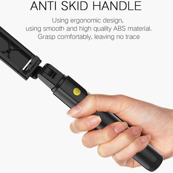 K07 Bluetooth 4.0 Mobile Phone Adjustable Bluetooth Selfie Stick Self-timer Pole Tripod (Black) - Image 5